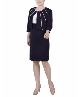 Petite Two Piece Jacket and Dress Set