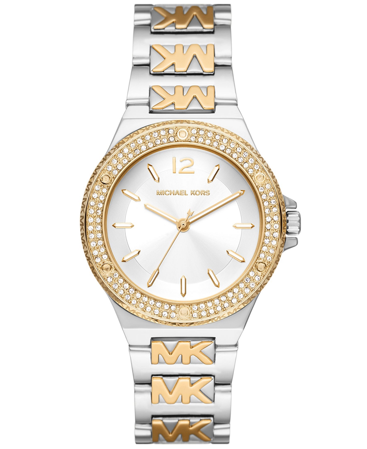 Michael Kors Women's Lennox Three-hand Two-tone Stainless Steel Bracelet Watch, 37mm