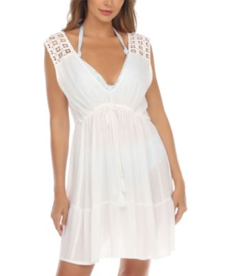 Raviya - Women's Empire-Waist Sleeveless Dress Cover-Up