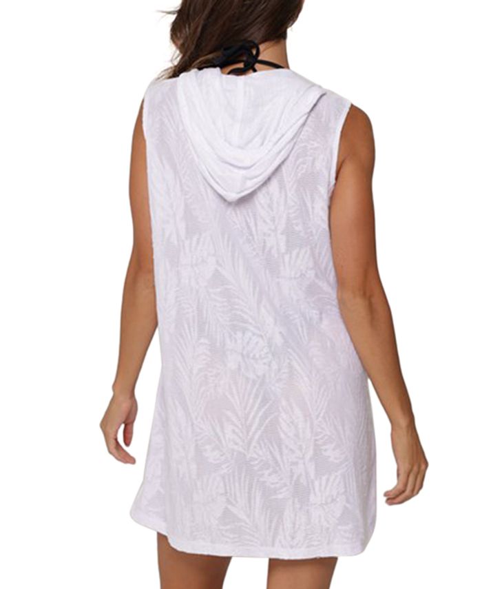 J Valdi Women's ZipFront Sleeveless Hoodie CoverUp & Reviews