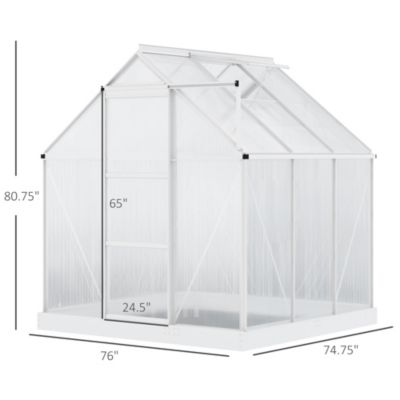 6' x 6' Outdoor Walk-in house Kit, Polycarbonate,