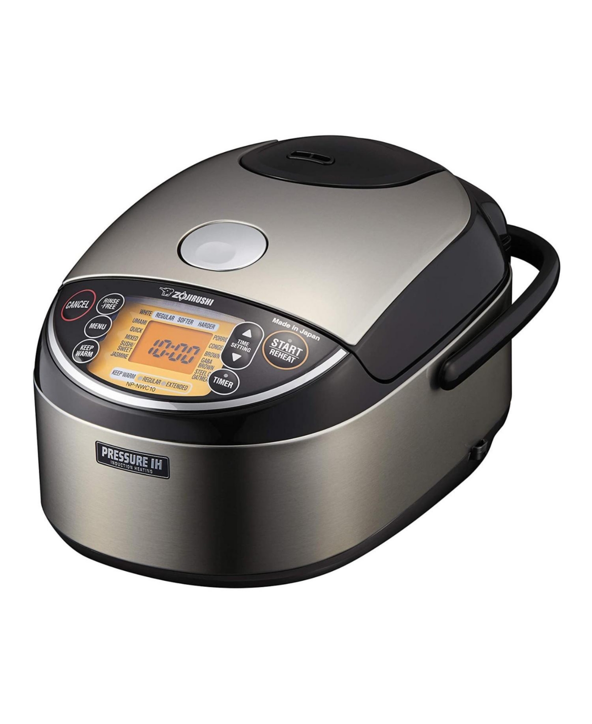 ZOJIRUSHI NP-NWC10XB PRESSURE INDUCTION HEATING RICE COOKER & WARMER (BLACK) 