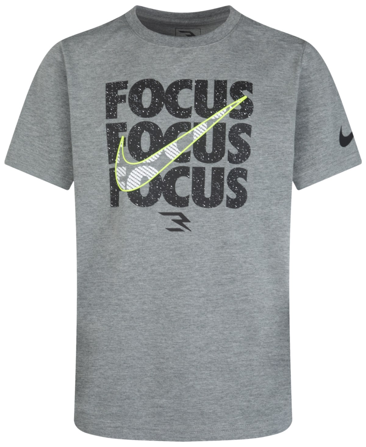 Nike 3brand By Russell Wilson Big Boys Short Sleeves Triple Focus T-shirt In Carbon Heather