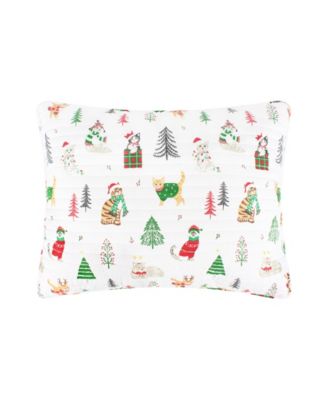 Meowy Christmas Reversible 3-Pc. Quilt Set, Full/Queen