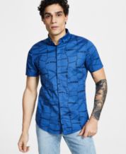 A|X Armani Exchange Short Sleeve Mens Casual Button Down Shirts & Sports  Shirts - Macy's