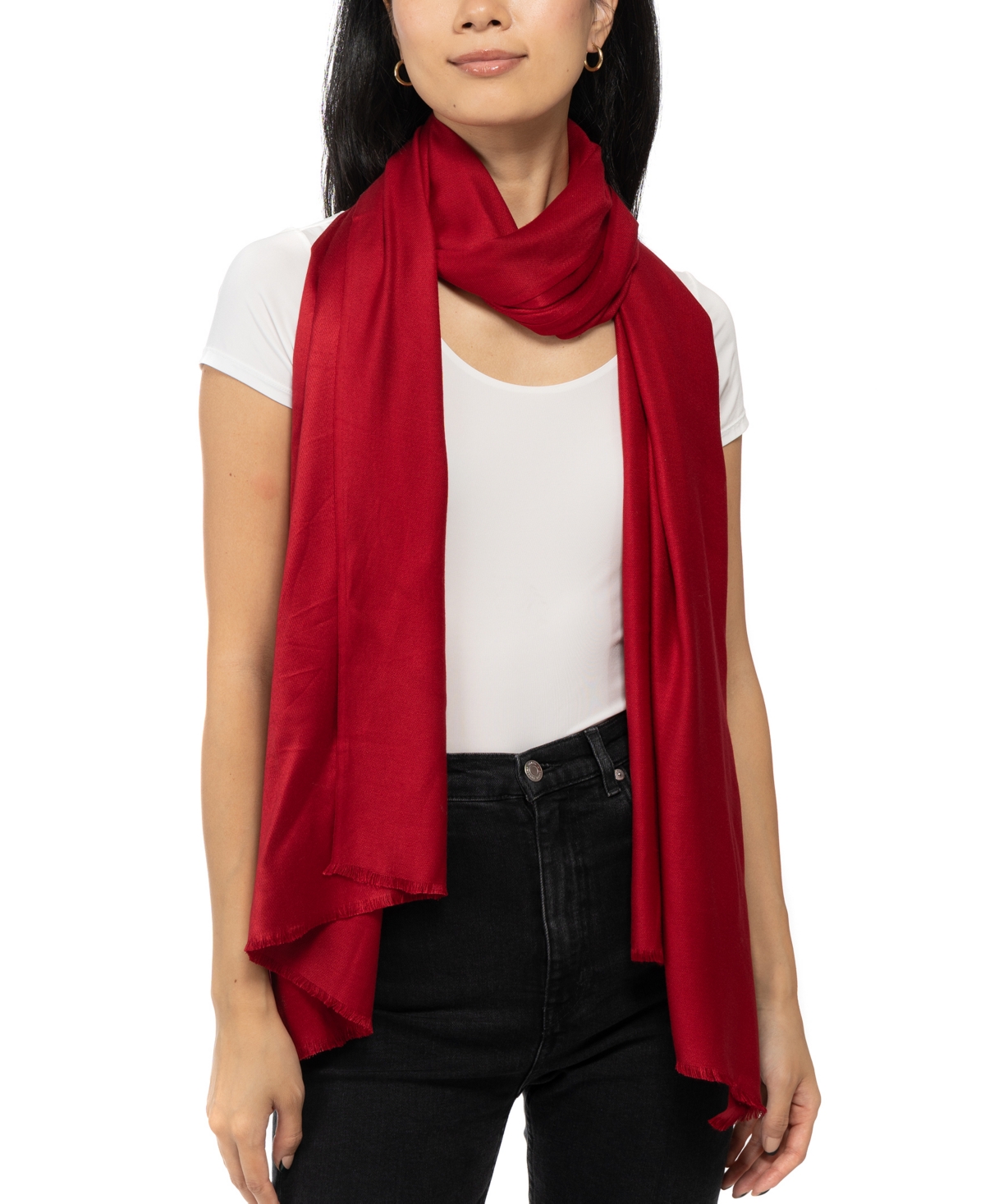 Inc International Concepts Wrap & Scarf In One, Created For Macy's In Jester Red