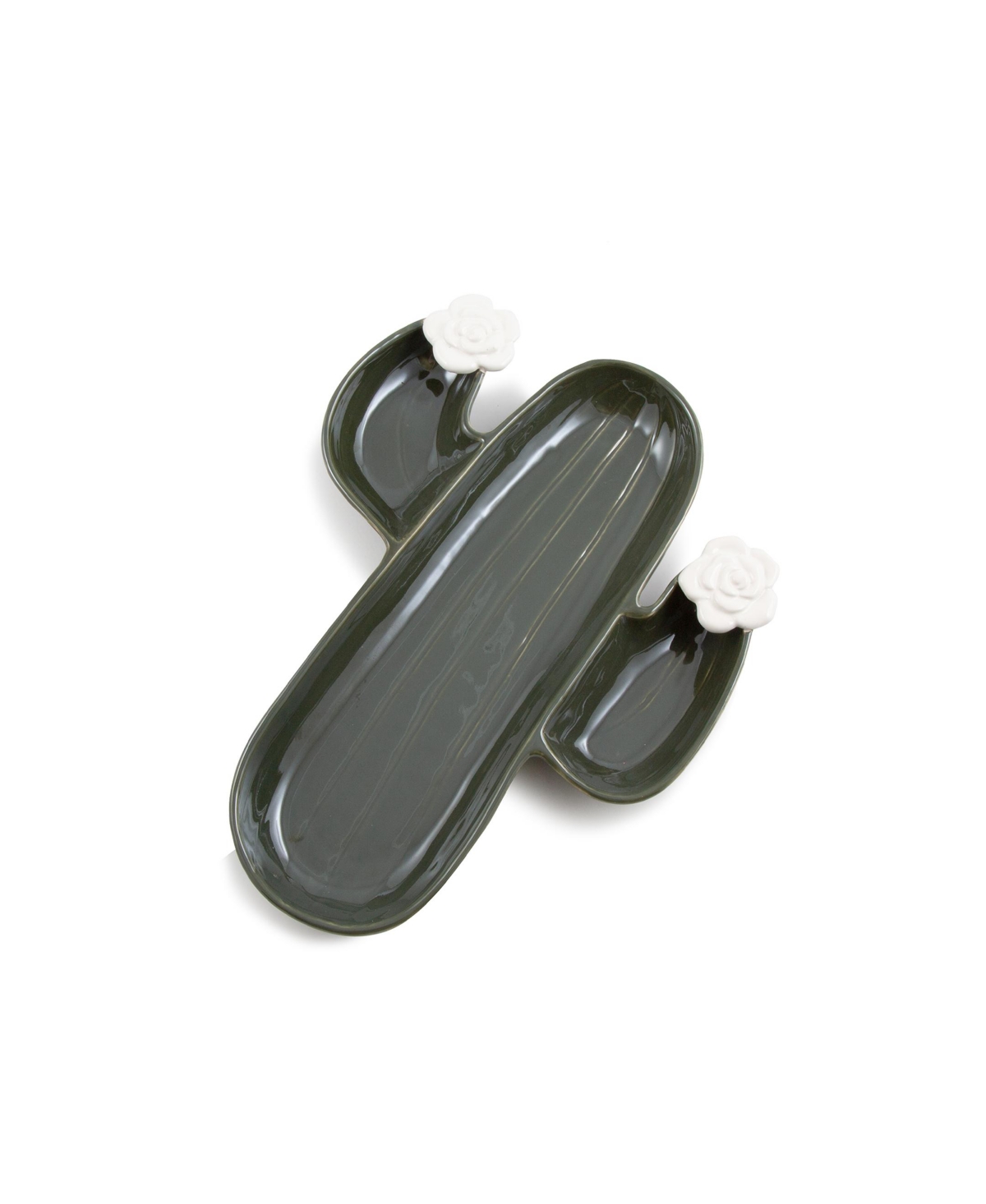 Thirstystone Cactus Tray With Condiment Bowls In Green