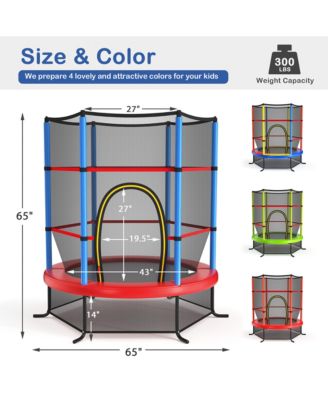 55" Kids Trampoline Bouncing Jumping Mat Recreational Trampoline