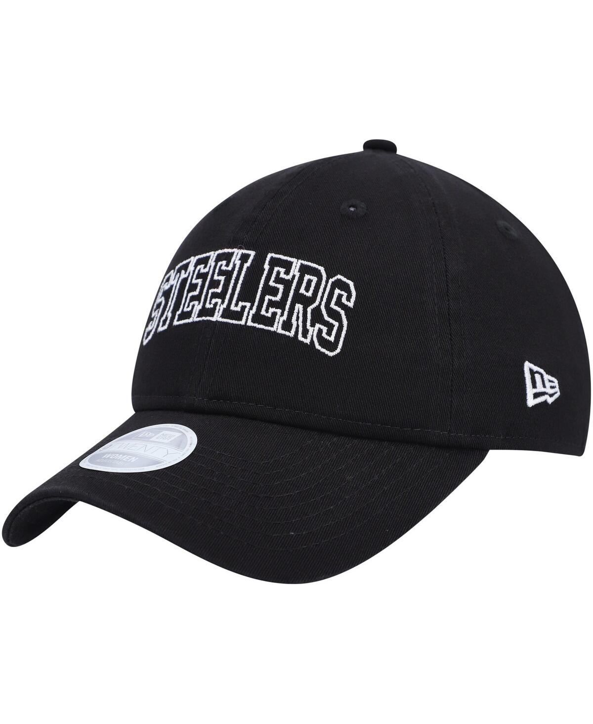 Shop New Era Women's  Black Pittsburgh Steelers Collegiate 9twenty Adjustable Hat