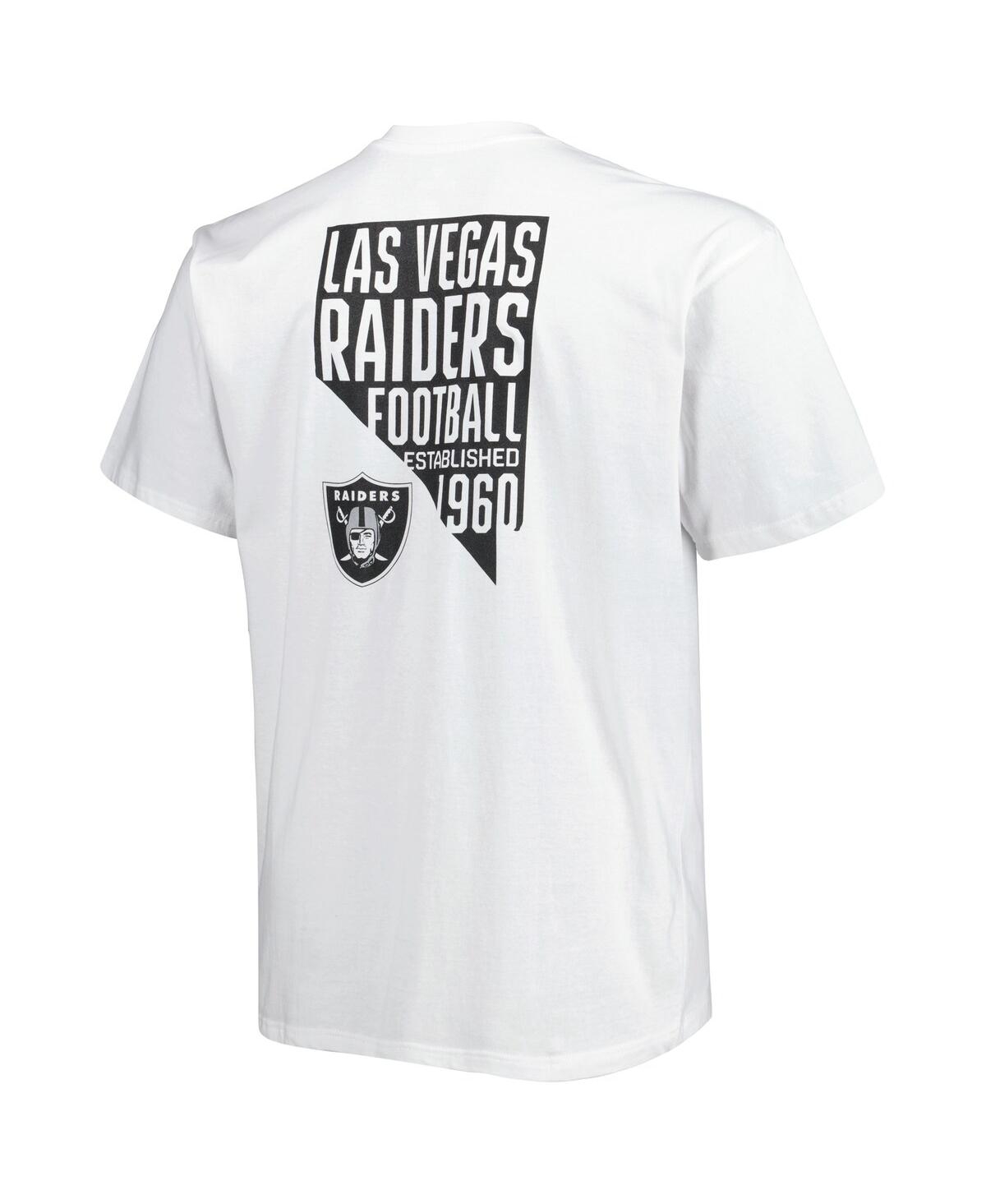 Shop Fanatics Men's  White Las Vegas Raiders Big And Tall Hometown Collection Hot Shot T-shirt