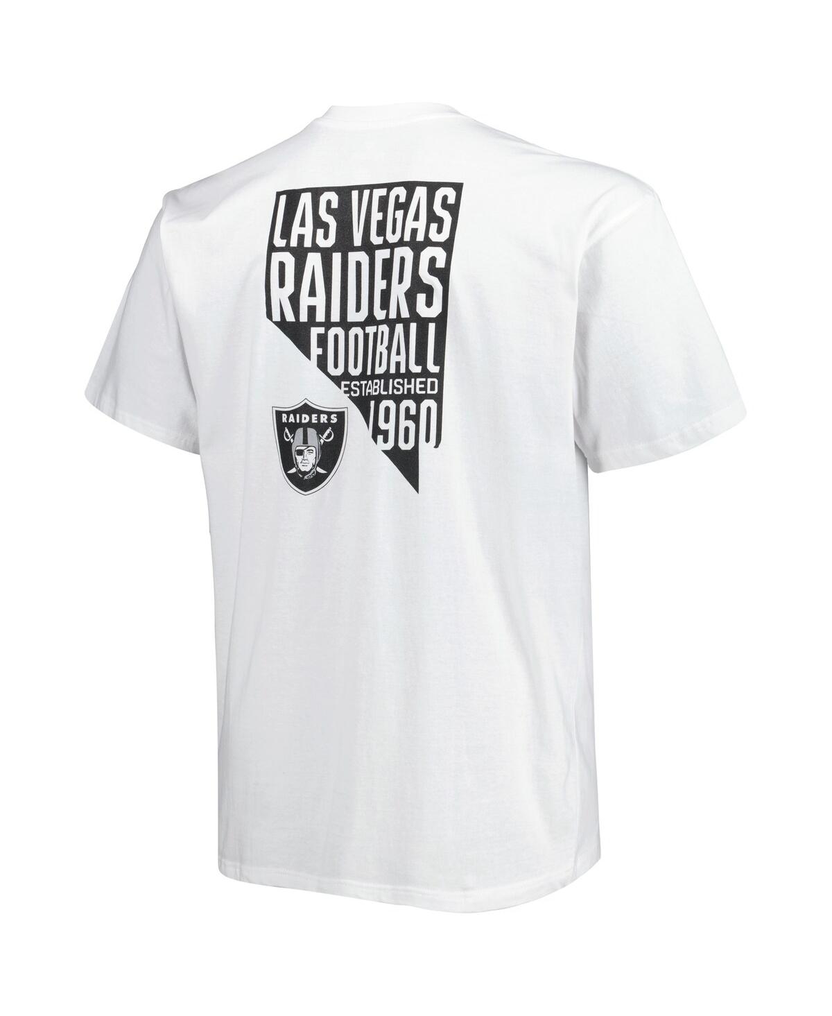 Men's FanaticsLas Vegas Raiders Big and Tall Hometown Collection Hot Shot T-shirt - White