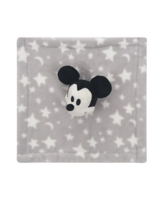 Disney Baby Mickey Mouse Gray Stars Security Blanket/Lovey