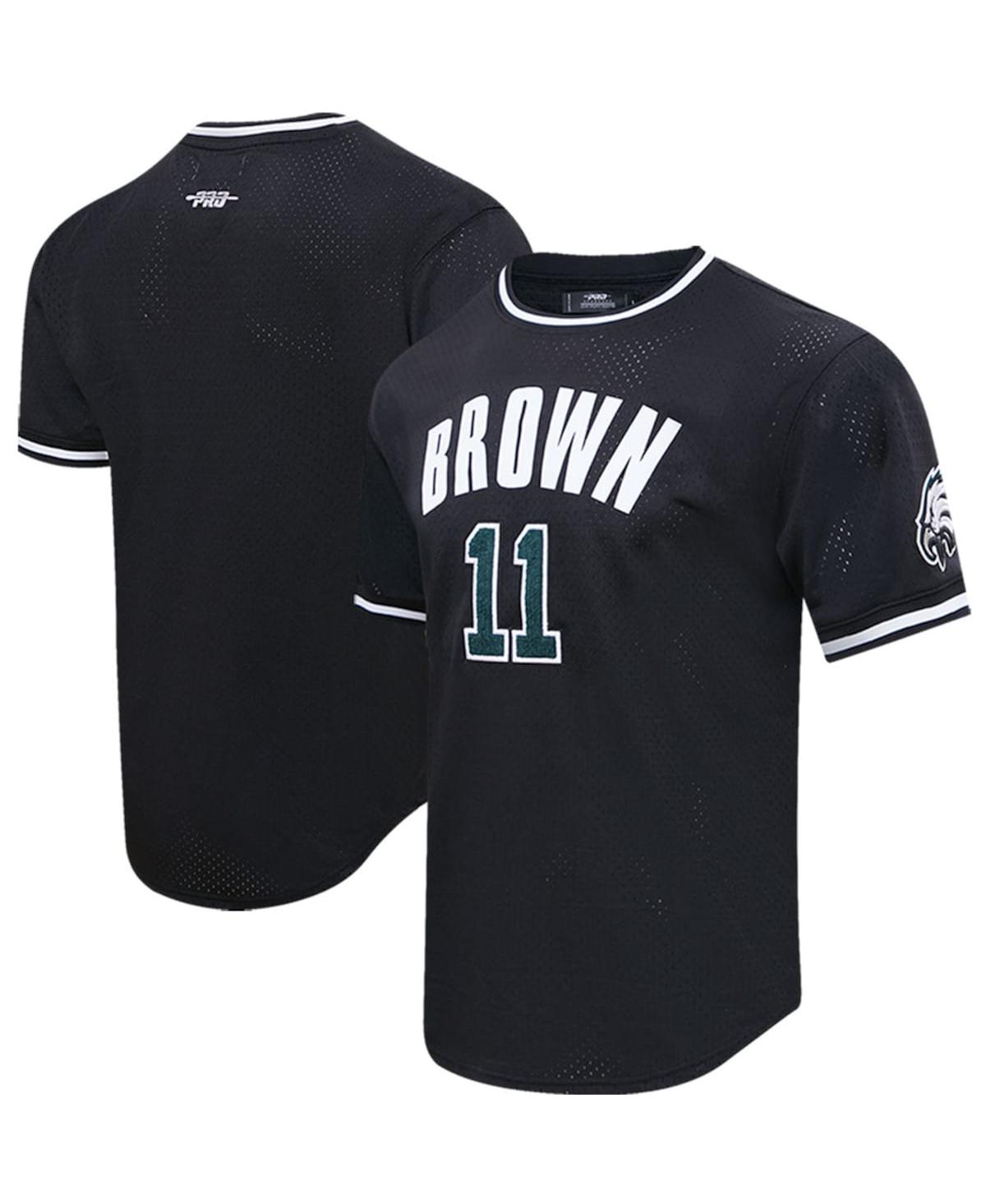 Pro Standard Men's  A.j. Brown Black Philadelphia Eagles Mesh Player Name And Number T-shirt In Black