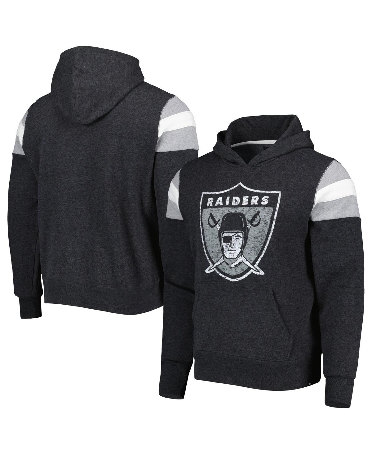 Shop 47 Brand Men's ' Black Las Vegas Raiders Legacy Premier Nico Pullover Hoodie