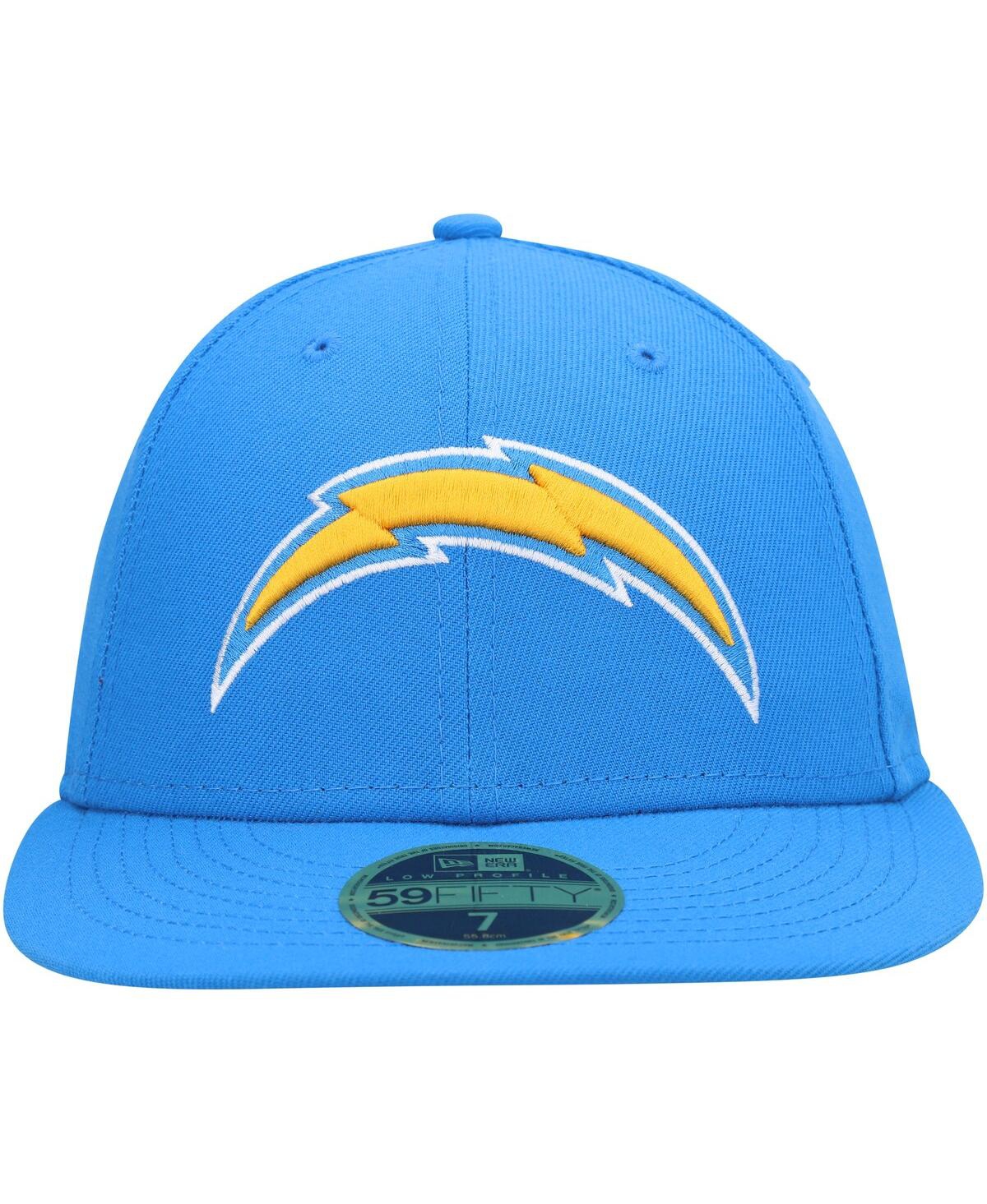 Shop New Era Men's  Powder Blue Los Angeles Chargers Logo Omaha Low Profile 59fifty Fitted Hat