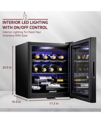 Freestanding Wine Refrigerator, 12 Bottle Wine Cooler