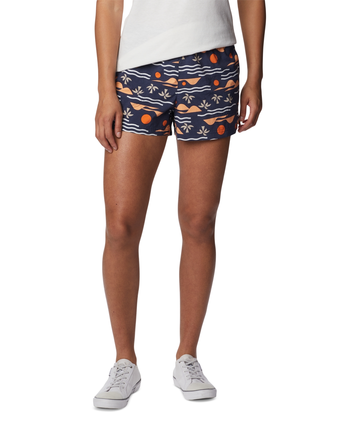 Columbia Women's Sandy River Ii Printed Mid-Rise Shorts - Nocturnal, Seas