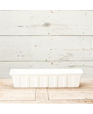 Poly-Pro Plastic White 24 Inches Flower Box Planter