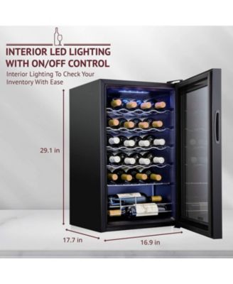 Schmecke Wine Fridge, 24 Bottle Wine Cooler, freestanding