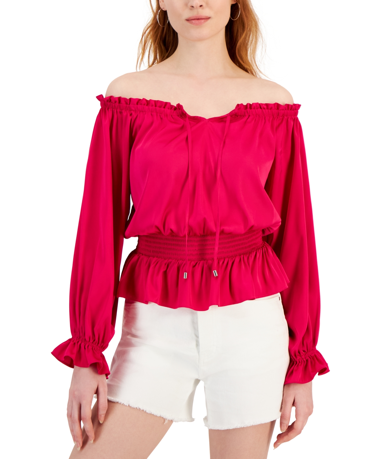 Inc International Concepts Women's Off-the-shoulder Top, Created For Macy's  In Pink Tutu | ModeSens