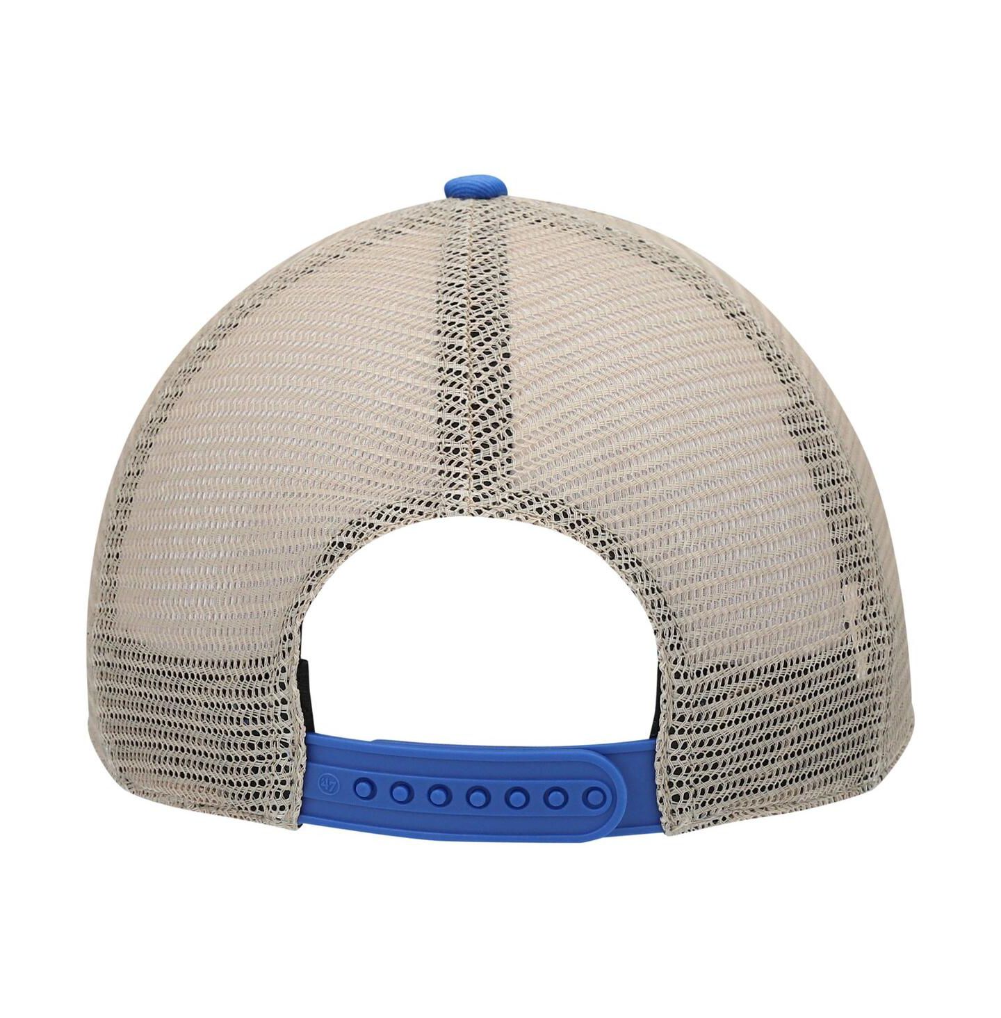 Мужская кепка '47 Brand Powder Blue, Natural Los Angeles Chargers Trawler Trucker Clean Up Snapback Hat — фото 2