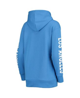 Women's Powder Blue Los Angeles Chargers Extra Point Pullover Hoodie