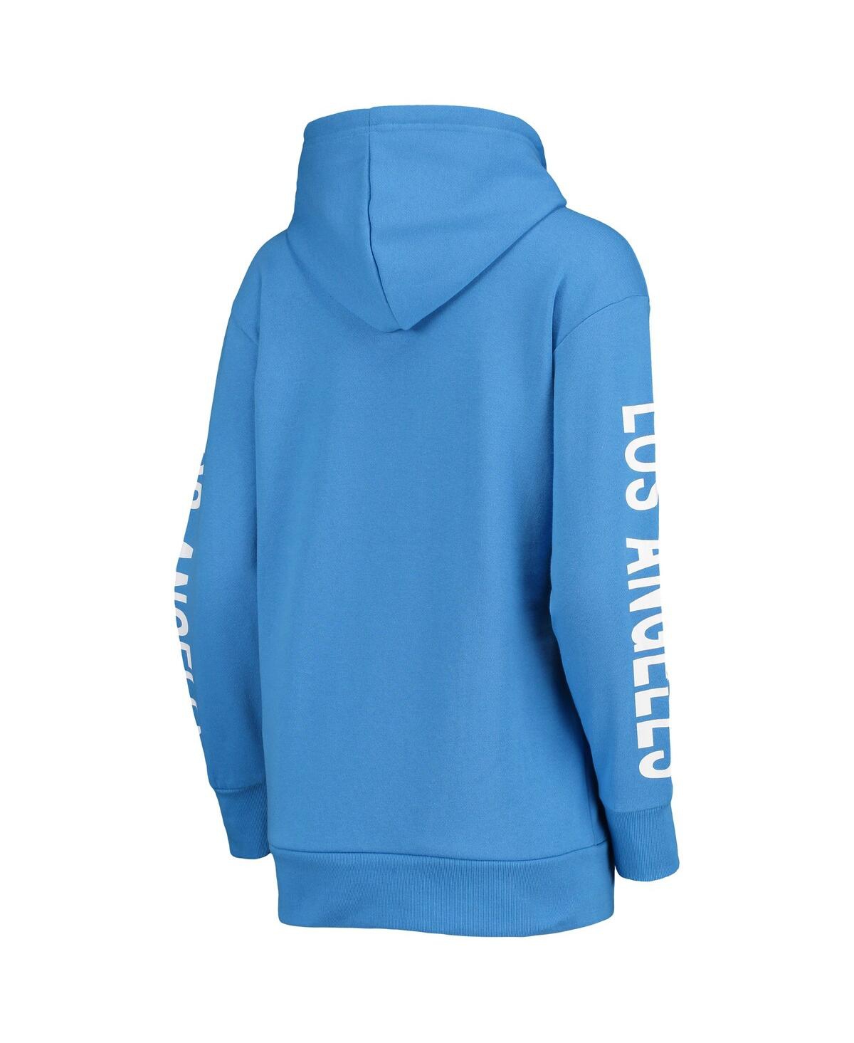 G-iii 4her By Carl Banks Powder Blue Los Angeles Chargers Extra Point Pullover Hoodie In Powder Blue