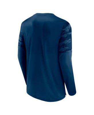 Men's Navy, Orange Chicago Bears Square Off Long Sleeve T-shirt