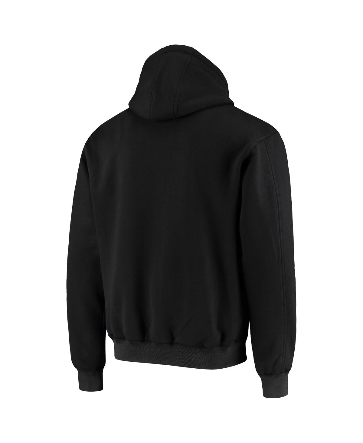DUNBROOKE MEN'S DUNBROOKE BLACK MIAMI DOLPHINS CRAFTSMAN THERMAL-LINED FULL-ZIP HOODIE 