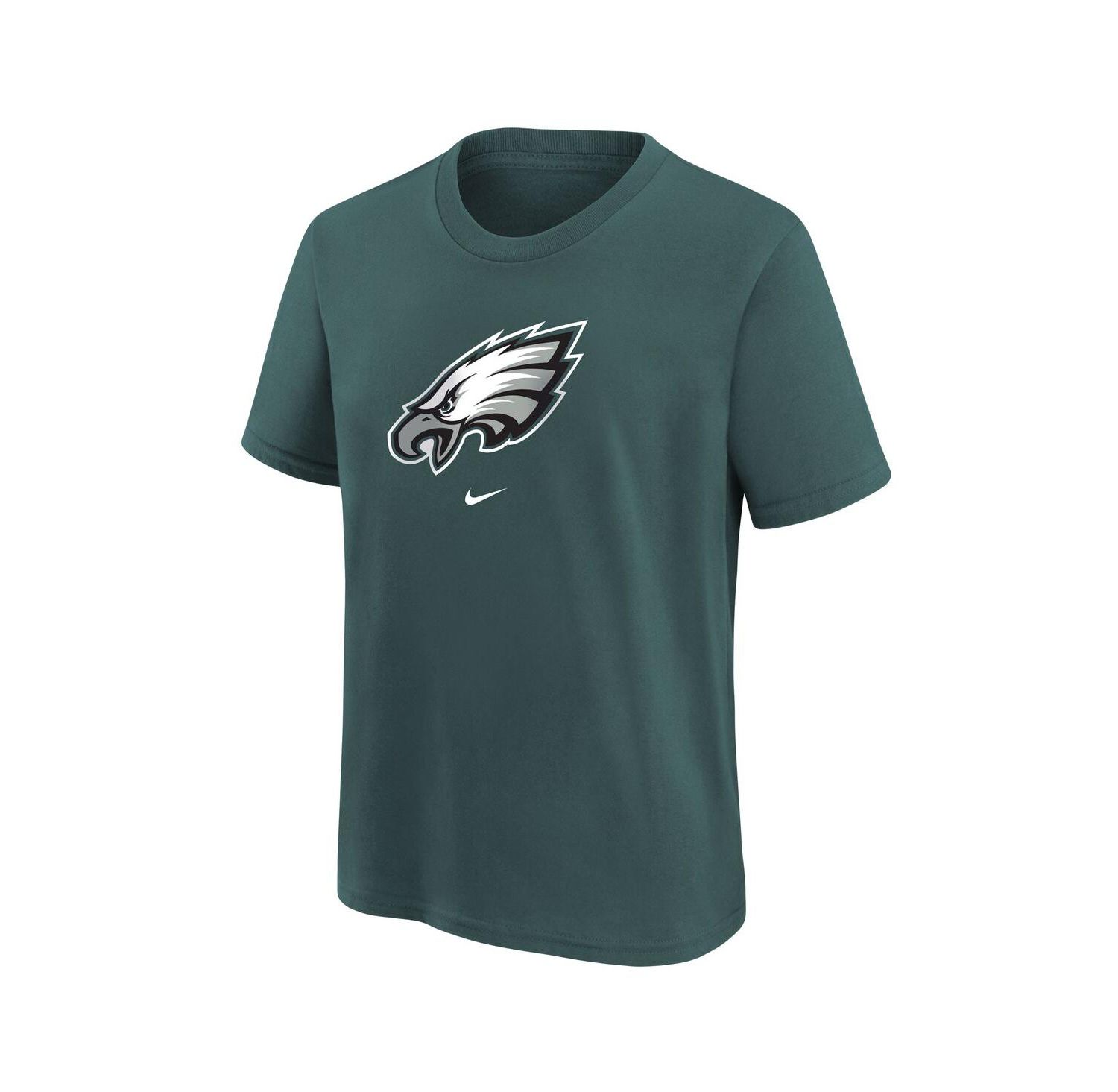 Big Boys Midnight Green Philadelphia Eagles Logo T-shirt