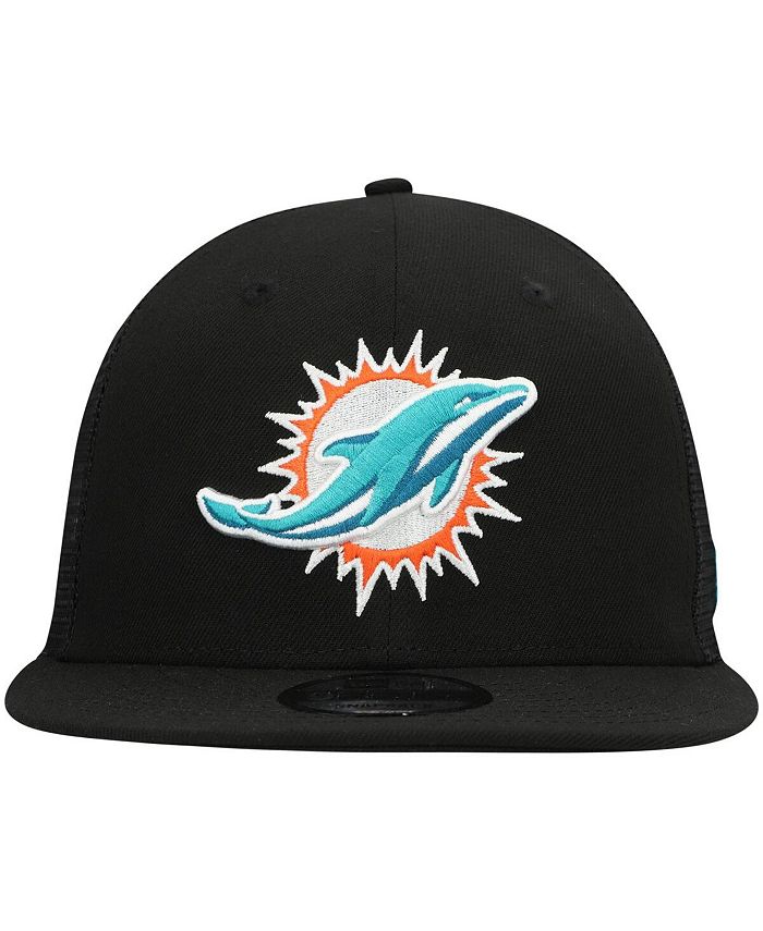 New Era Men's Black Miami Dolphins Shade Trucker 9Fifty Snapback Hat ...
