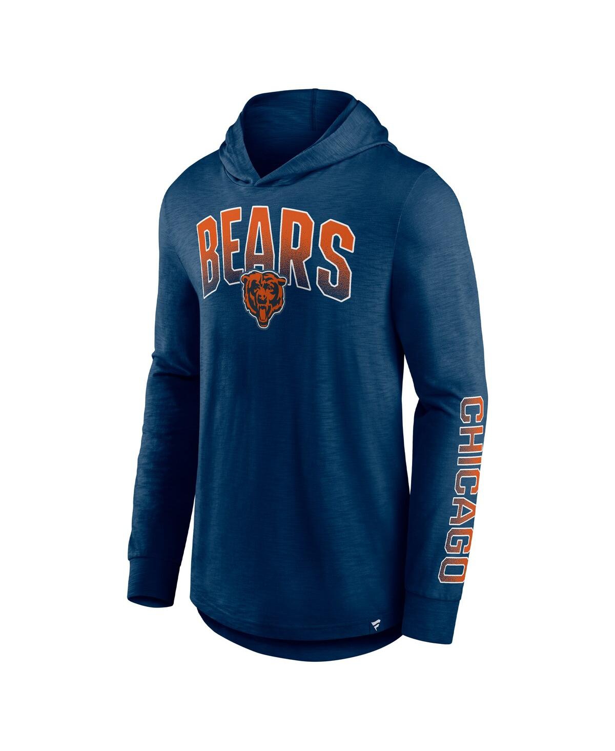 Fanatics Men's  Navy Chicago Bears Front Runner Pullover Hoodie In Navy