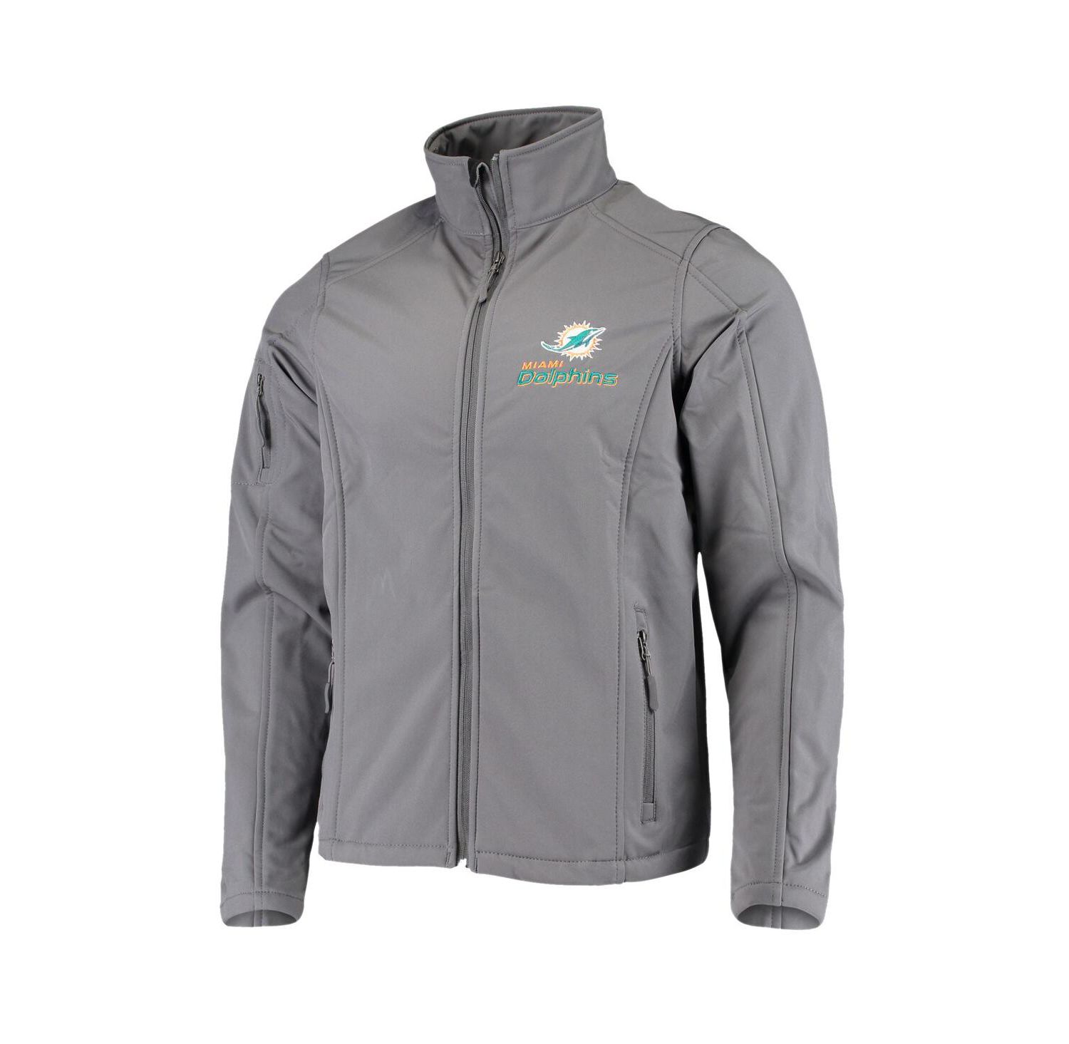 Men's Charcoal Miami Dolphins Sonoma Softshell Full-Zip Jacket