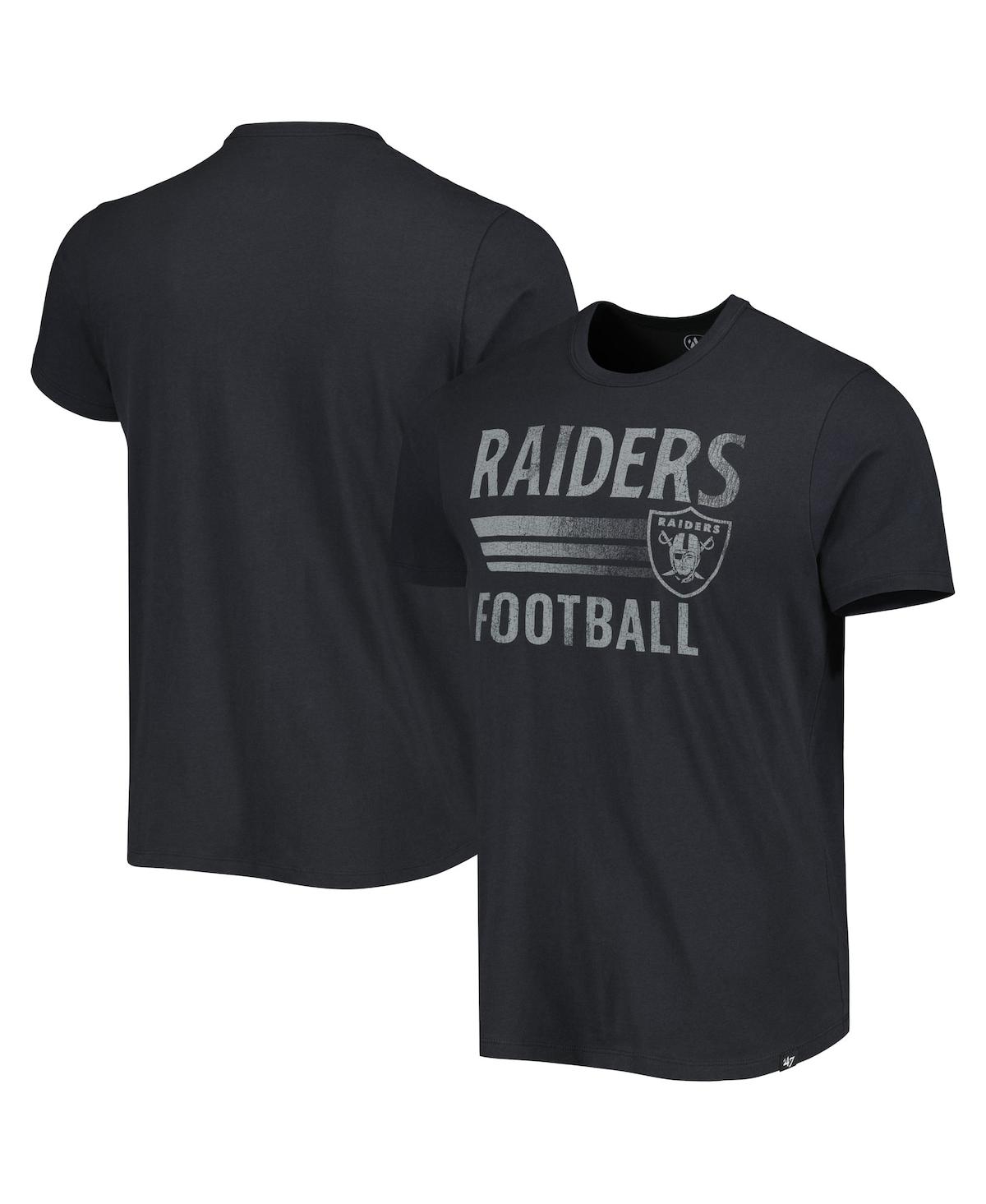 Shop 47 Brand Men's ' Black Las Vegas Raiders Wordmark Rider Franklin T-shirt