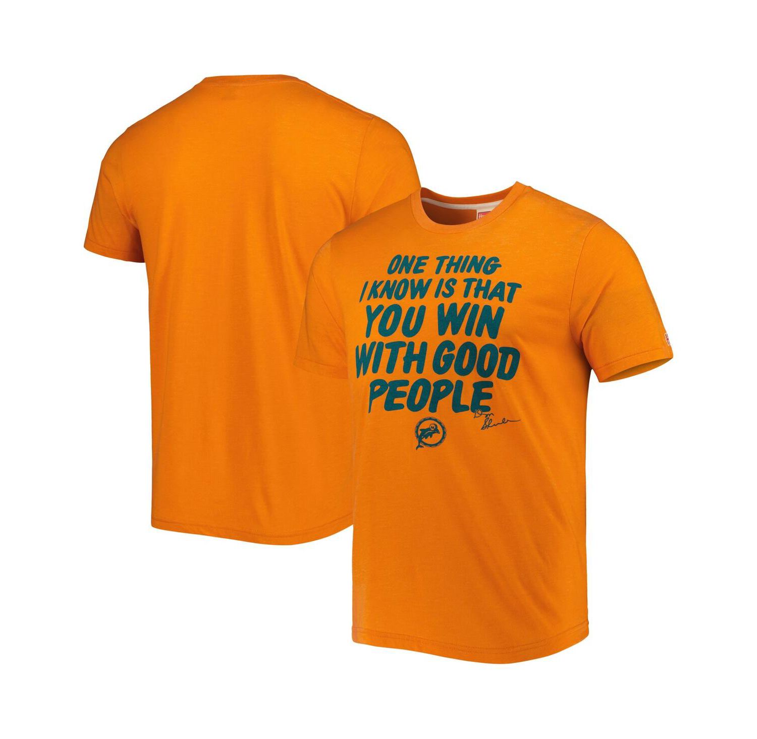 Men's Orange Miami Dolphins Hyper Local Tri-Blend T-shirt
