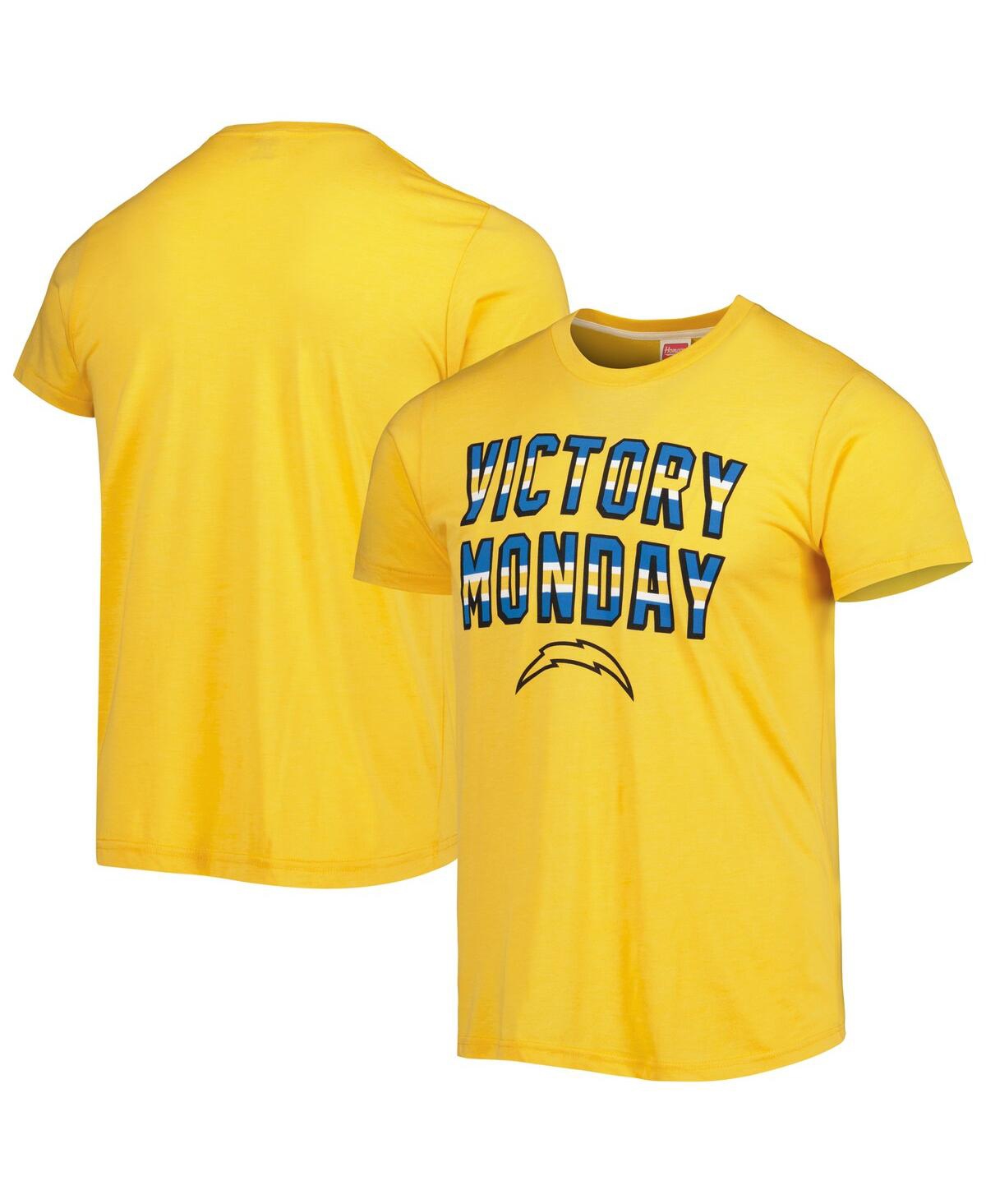 Men's Homage Gold Los Angeles Chargers Victory Monday Tri-Blend T-shirt - Gold