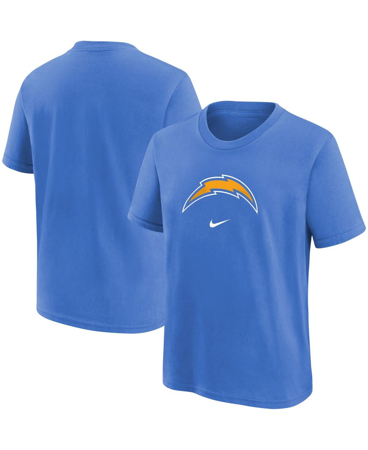 Nike Kids' Big Boys  Powder Blue Los Angeles Chargers Logo T-shirt