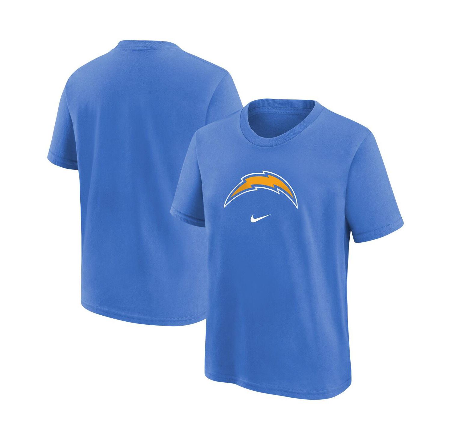 Big Boys Powder Blue Los Angeles Chargers Logo T-shirt