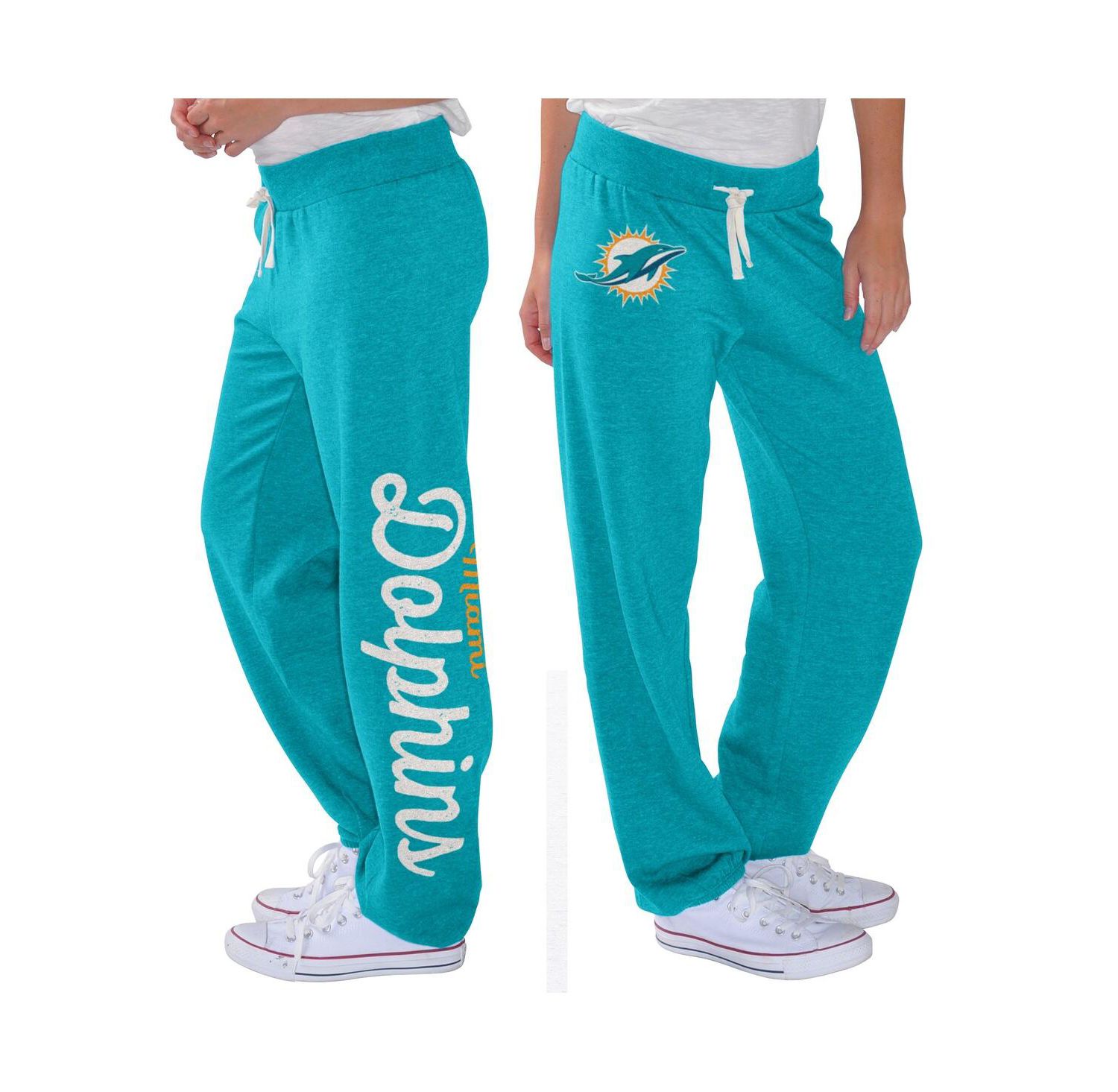 Women's Aqua Miami Dolphins Scrimmage Fleece Pants