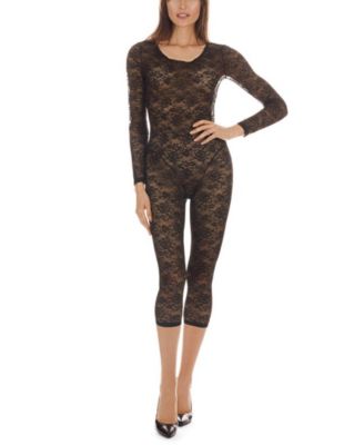 Women's Estelle Long Sleeve Lace Capri Catsuit