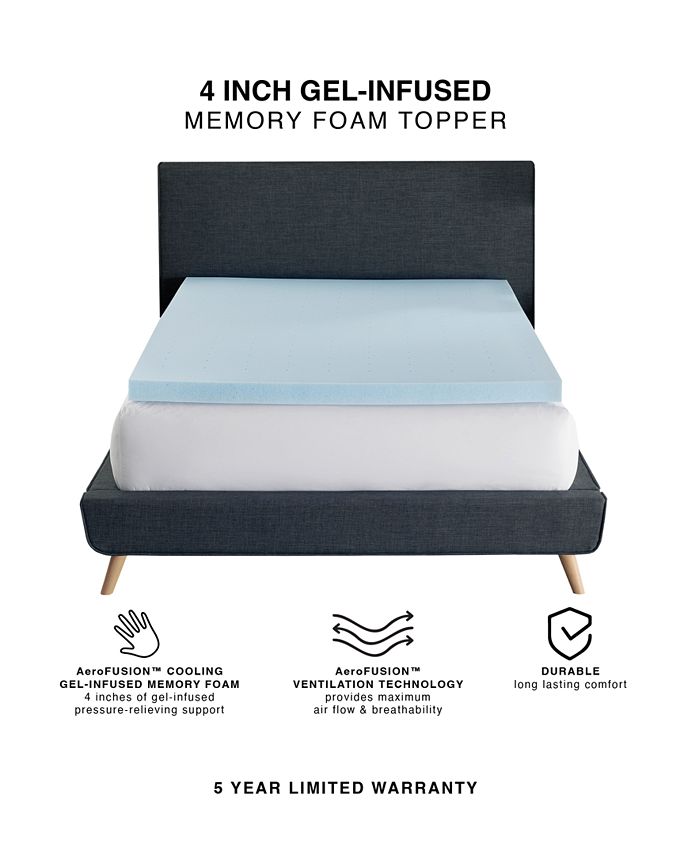 ProSleep GelInfused 4" Memory Foam Mattress Topper, Full & Reviews