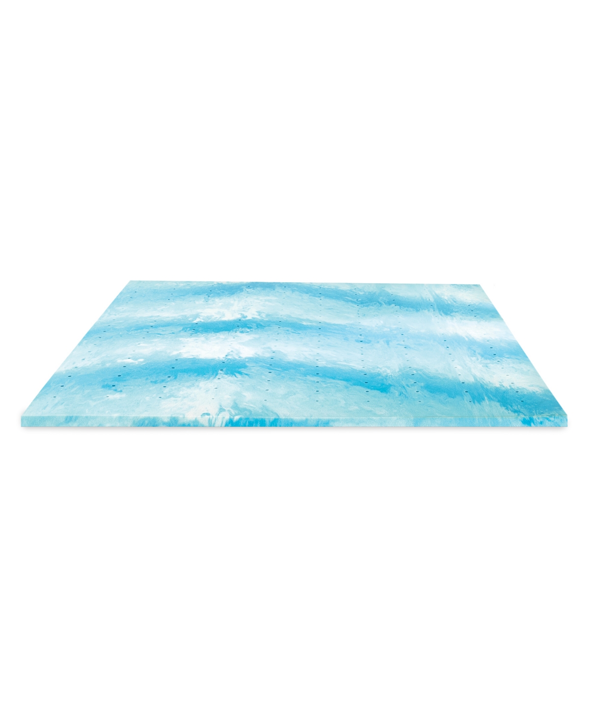 Shop Prosleep Cooling Gel Swirl 2" Memory Foam Mattress Topper, Full In White,blue