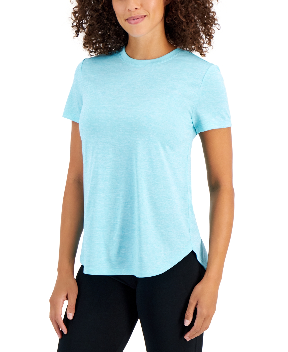 Id Ideology Women's Essentials T-shirt, Created For Macy's In Crystal Mist