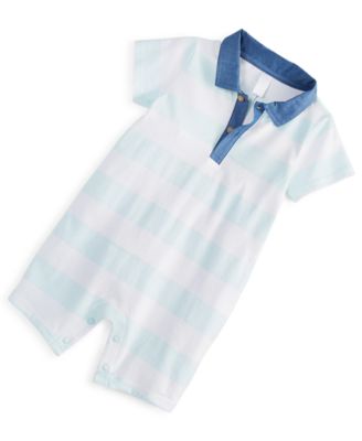 First Impressions - Baby Boys Rugby Polo Sunsuit