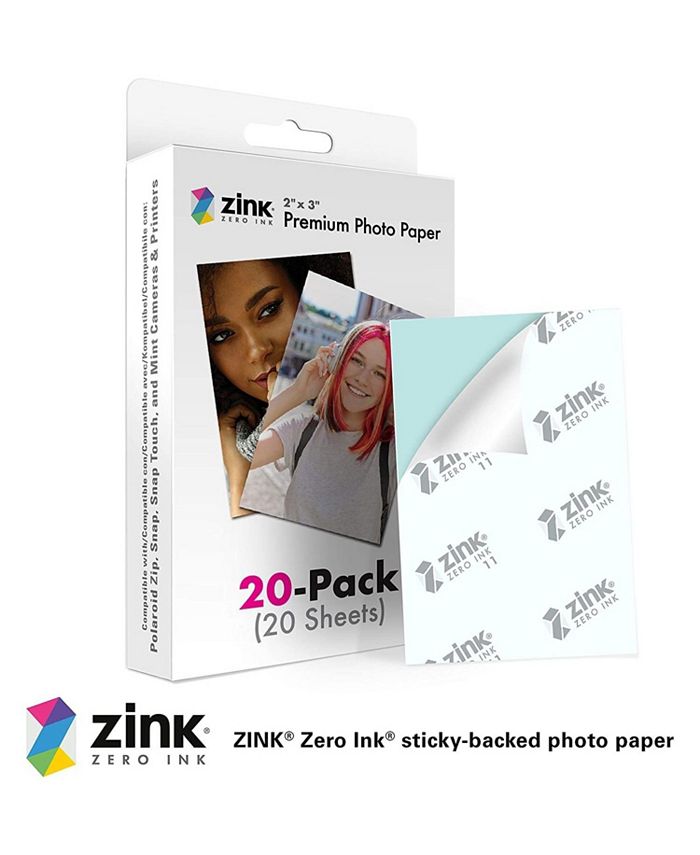 Zink 2" x 3” Premium Instant Photo Paper - 20 Sheets - Macy's