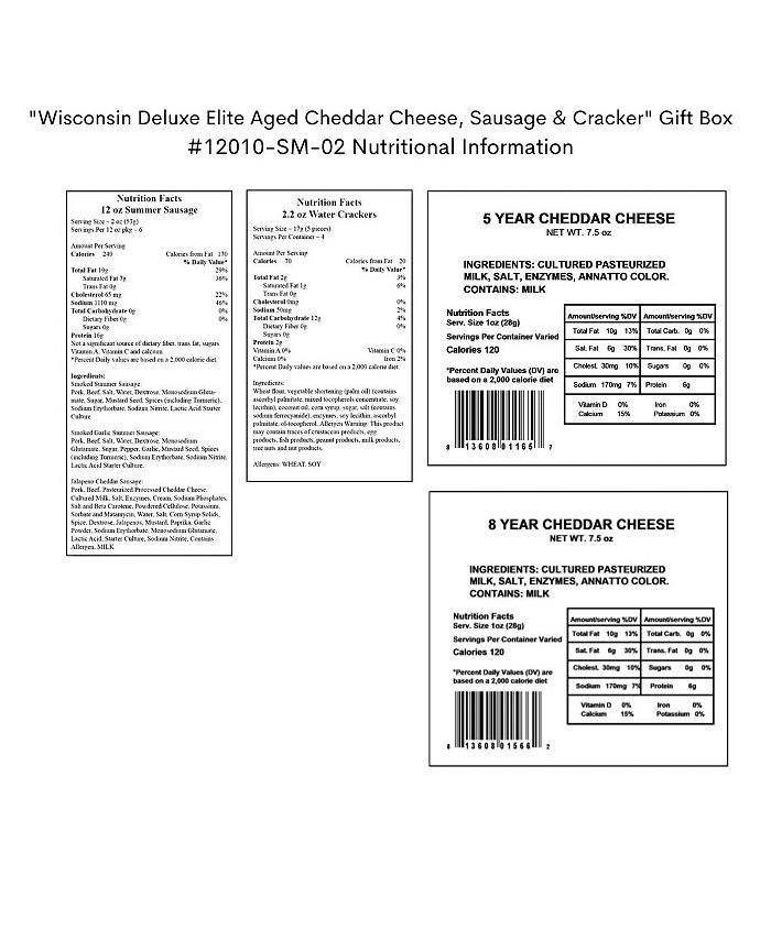 Wisconsin Cheese Company "Wisconsin Deluxe Elite Aged Cheddar Cheese