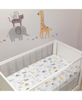 Baby Animal Jungle Soft 100% Cotton Jersey Fitted Crib Sheet
