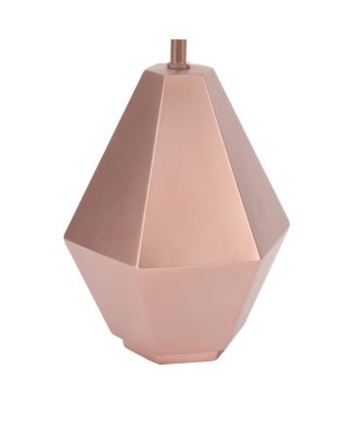 Rose Gold Modern Hexagon Nursery Lamp with Shade & Bulb