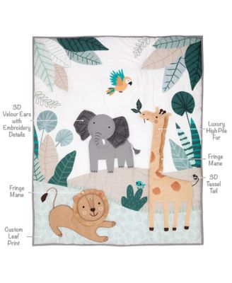 Baby Jungle Friends 5-Piece Safari Animals Nursery Crib Bedding Set