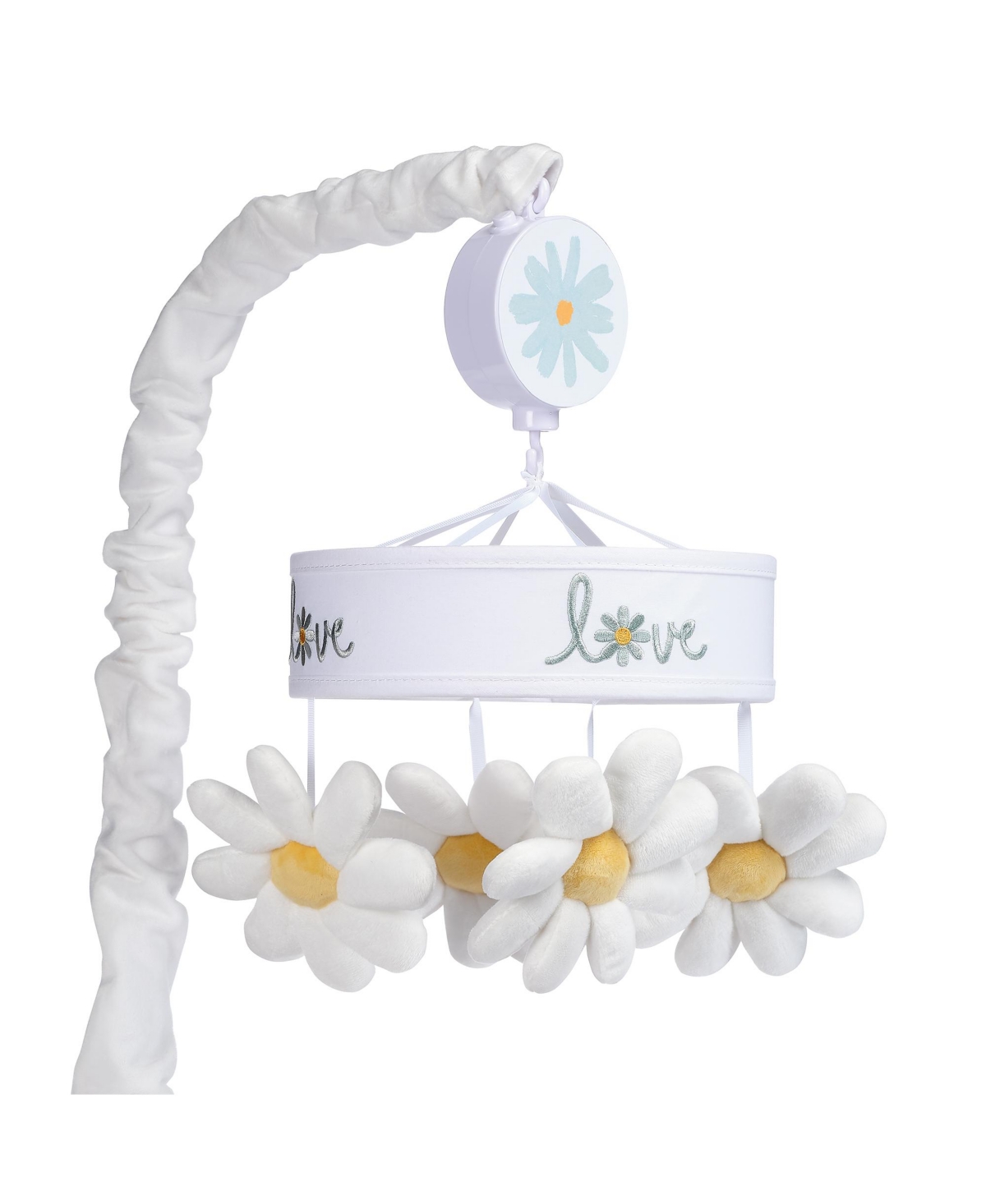 UPC 084122014916 product image for Lambs & Ivy Sweet Daisy White Floral Musical Baby Crib Mobile Soother Toy | upcitemdb.com